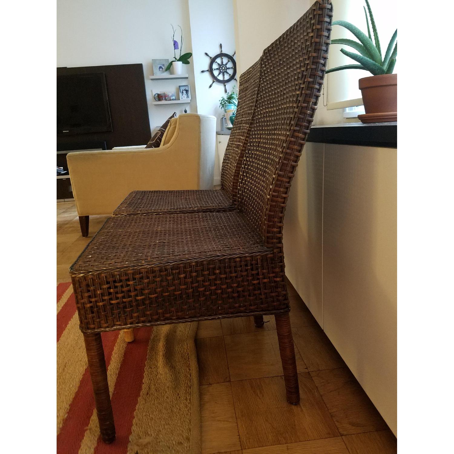 Crate & Barrel Rattan Chairs - image-2