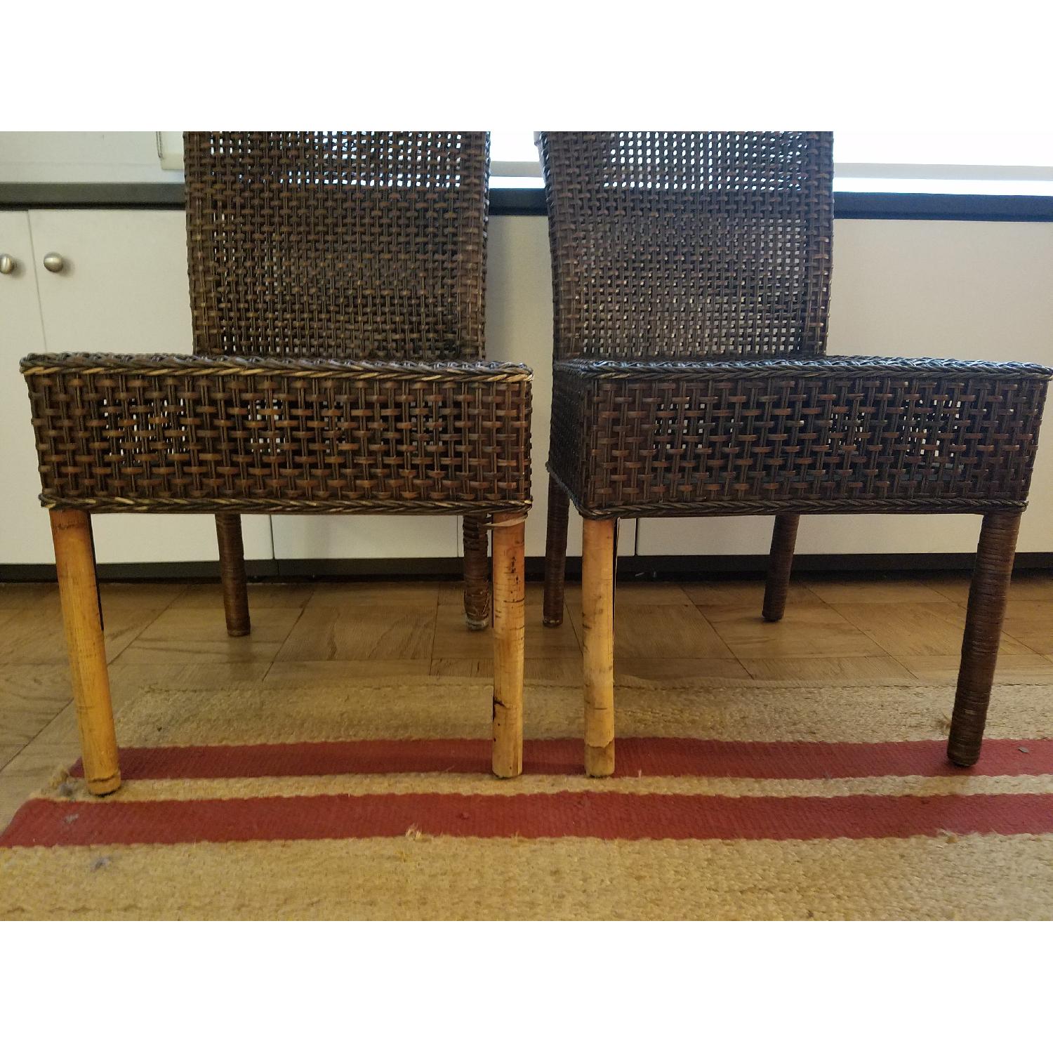 Crate & Barrel Rattan Chairs - image-4