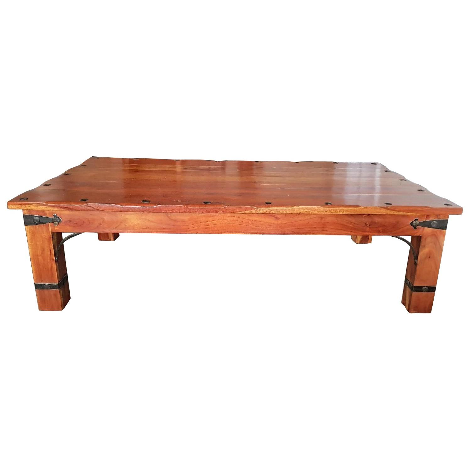 Solid Wood African Mahogany Coffee Table AptDeco