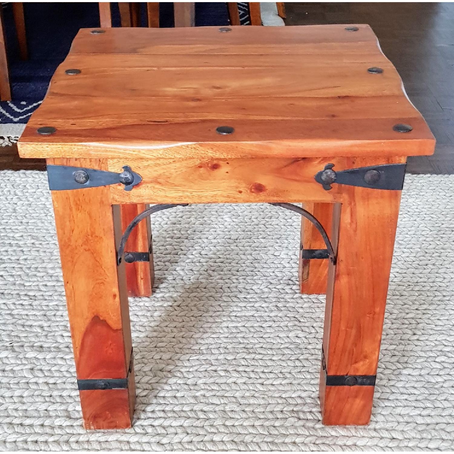 Solid Wood African Mahogany Side Table - image-2