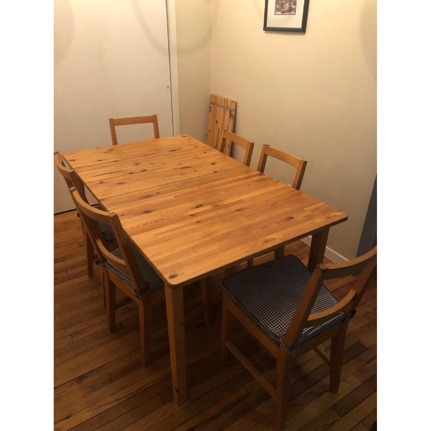 Ikea Dining Table w/ 6 Chairs - image-1