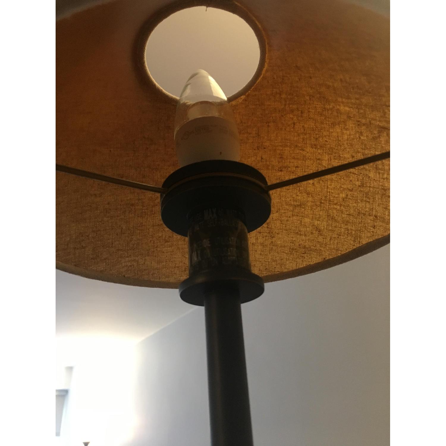 Restoration Hardware Candlestick Buffet Lamp w/ Linen Shade - image-2