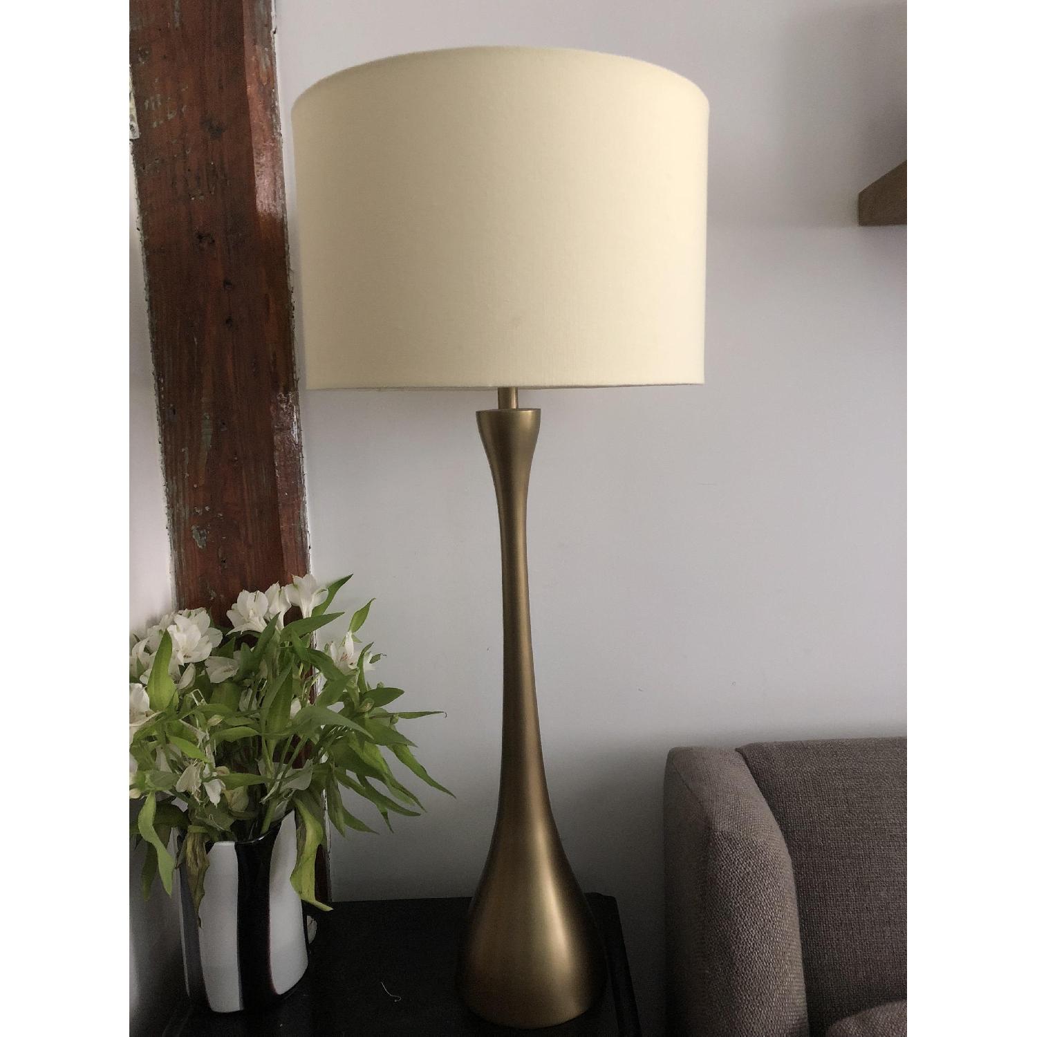 Crate & Barrel Melrose Brass Table Lamp - image-3