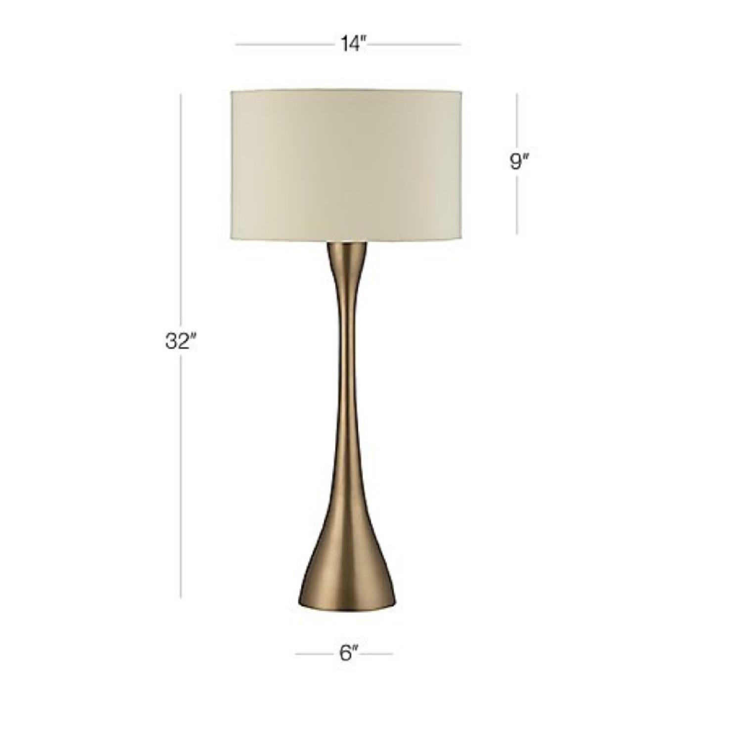 Crate & Barrel Melrose Brass Table Lamp - image-5
