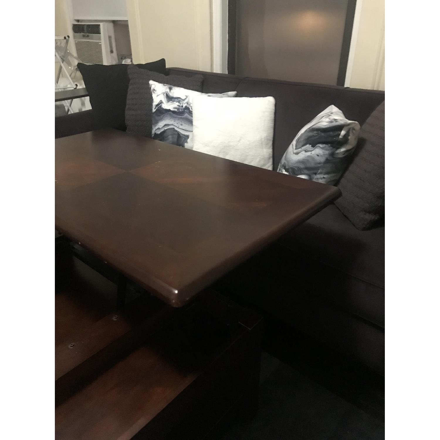 Raymour & Flanigan Lift Top Mahogany Cocktail Coffee Table - image-4