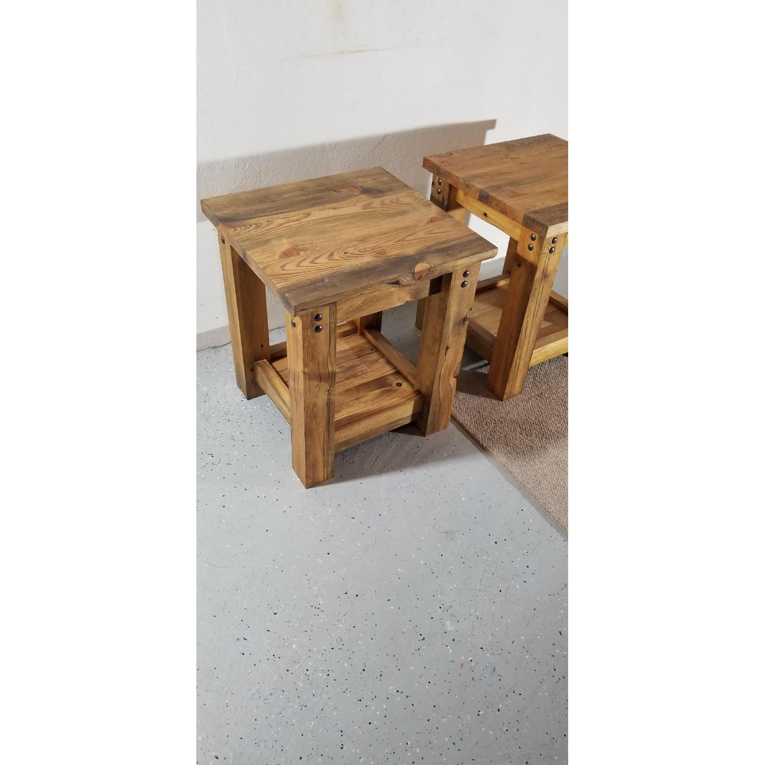 Wood Coffee Table + 2 Side Tables - image-2