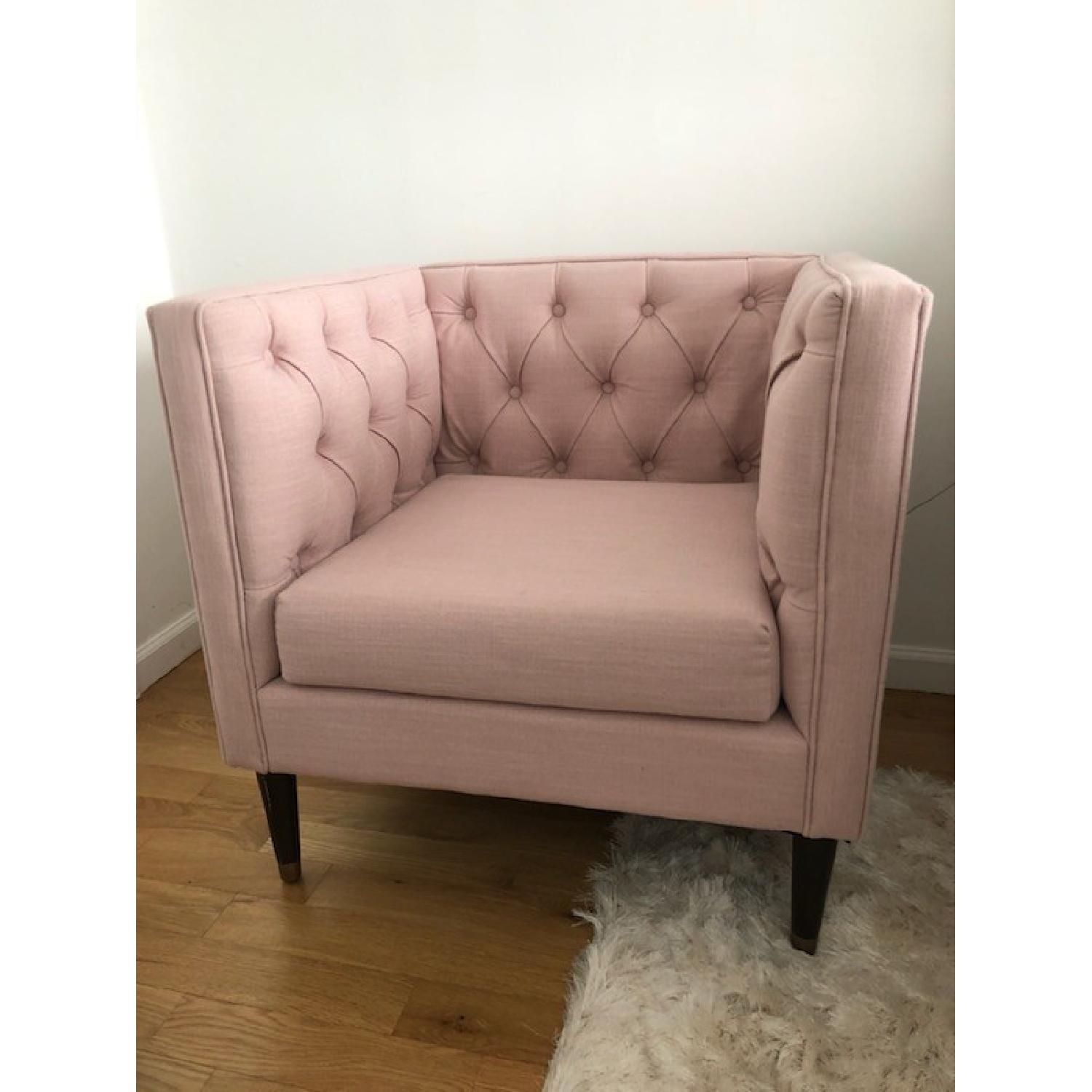 Nate Berkus Tufted Armchair in Blush - image-2