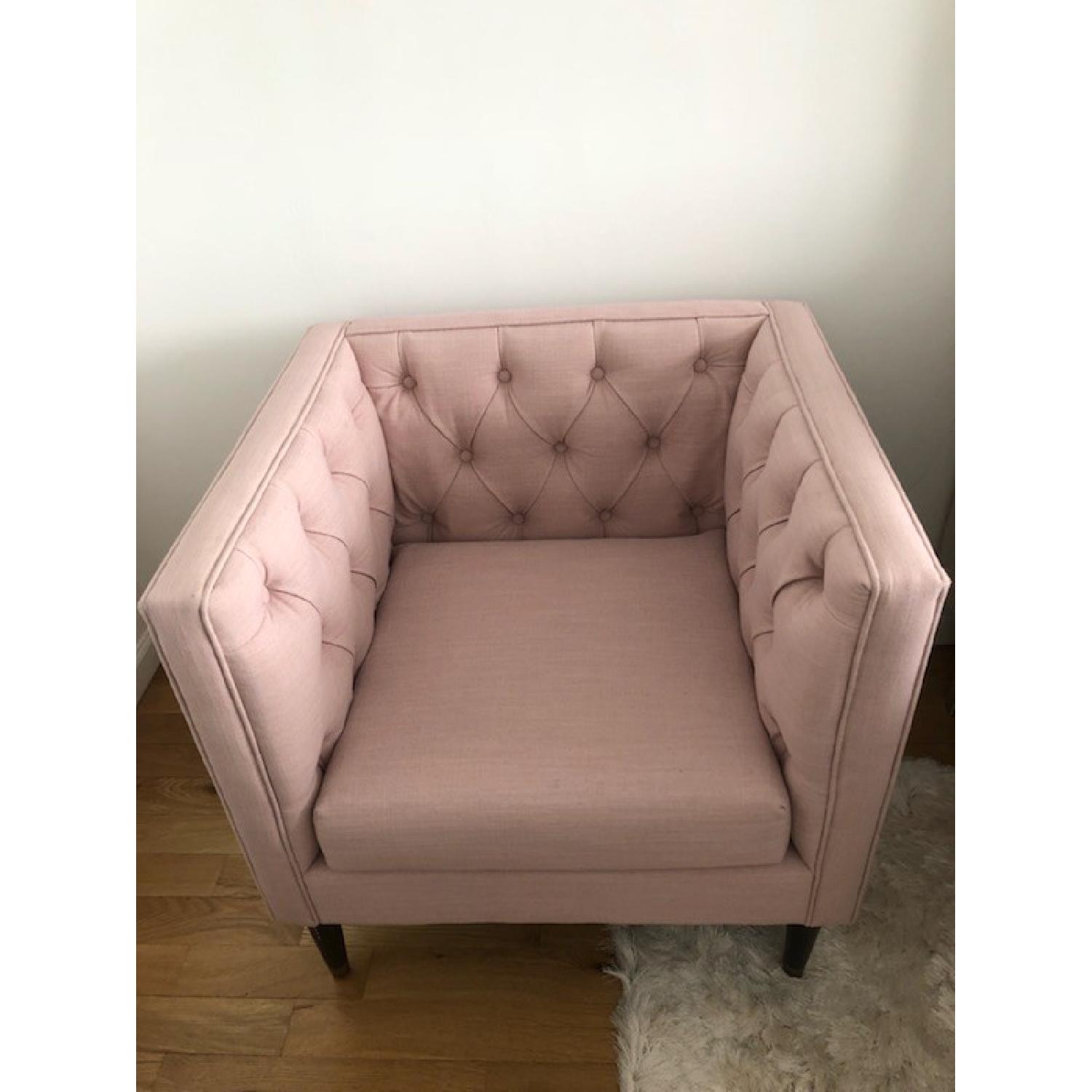Nate Berkus Tufted Armchair in Blush - image-4