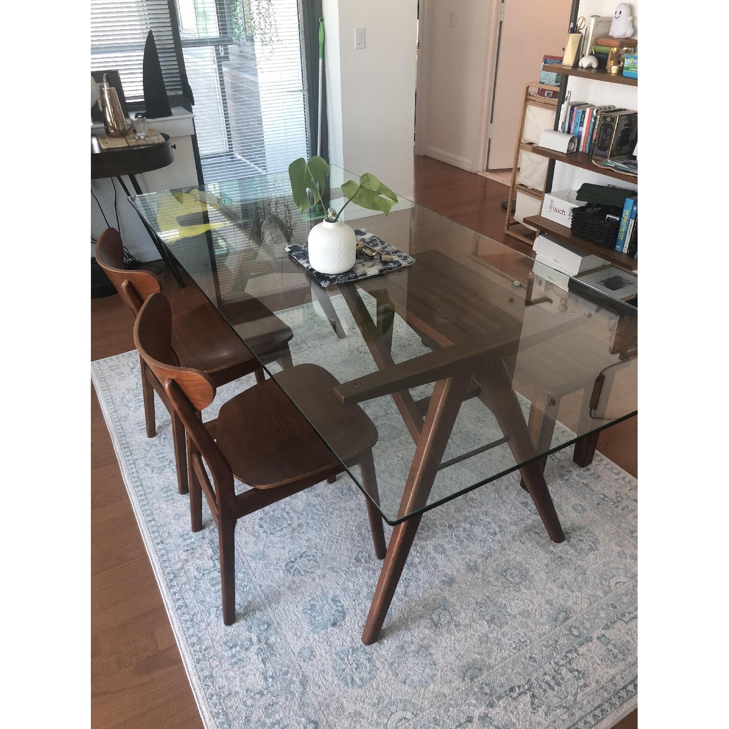 West Elm Jensen Dining Table w/ 2 Chairs + 1 Bench - image-1