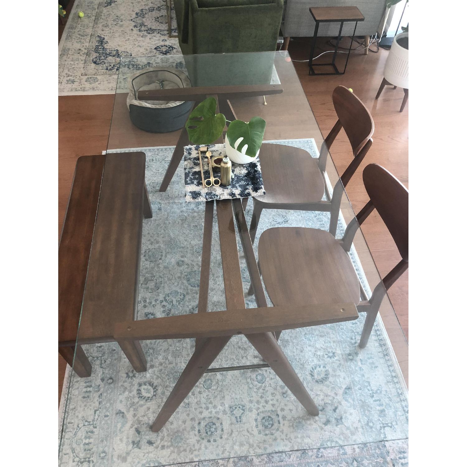 West Elm Jensen Dining Table w/ 2 Chairs + 1 Bench - image-2