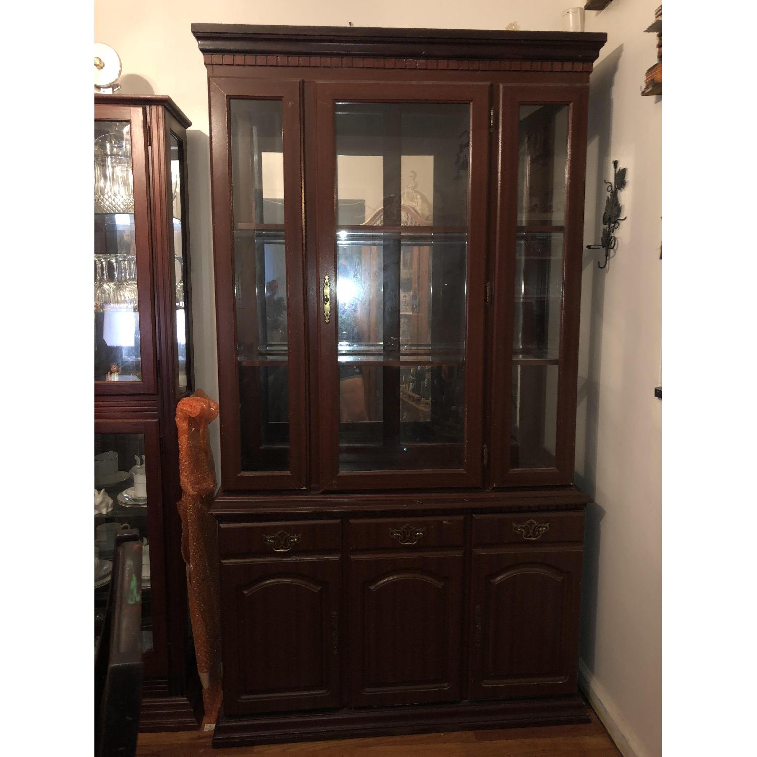 Cherry Wood China Cabinet - image-2