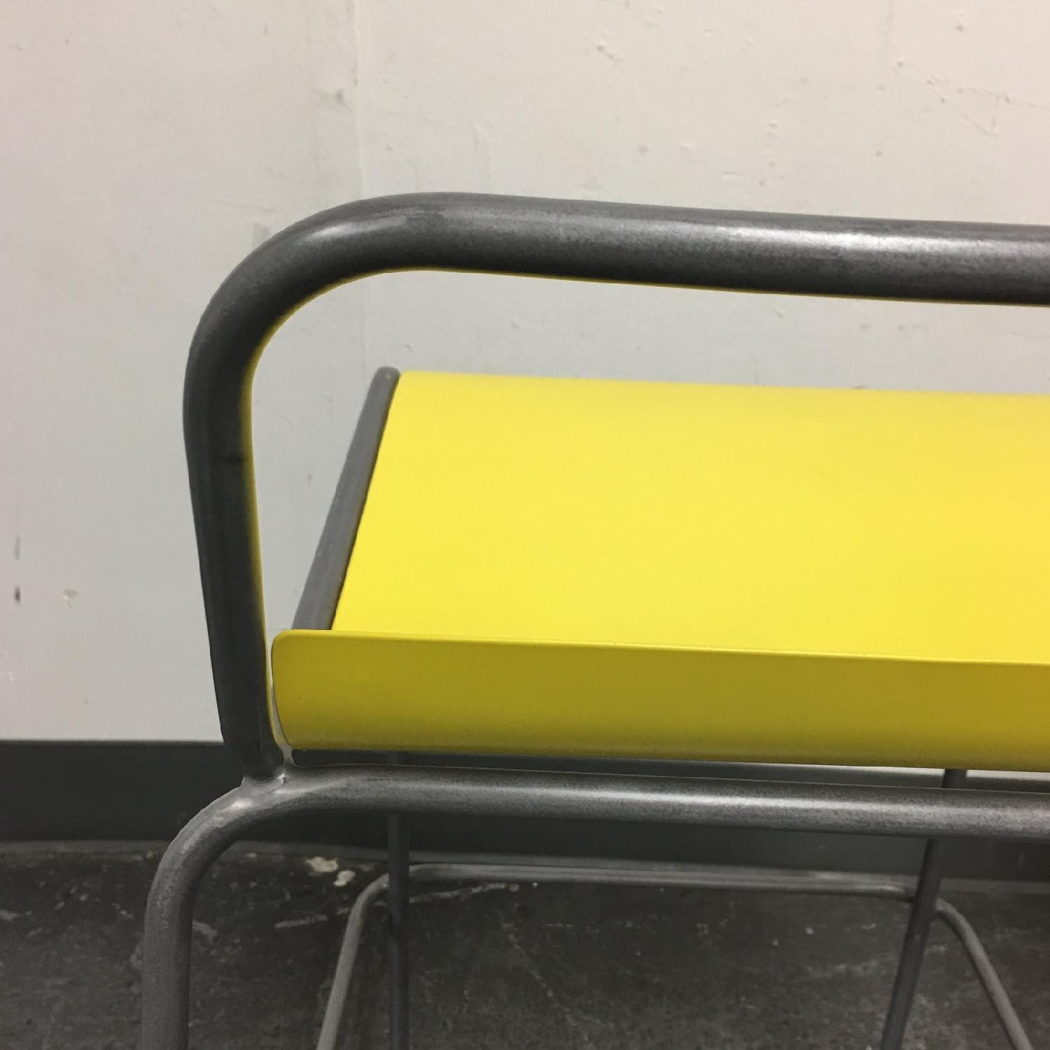 CB2 Mel Chartreuse Yellow Steel Bar Stools - image-2