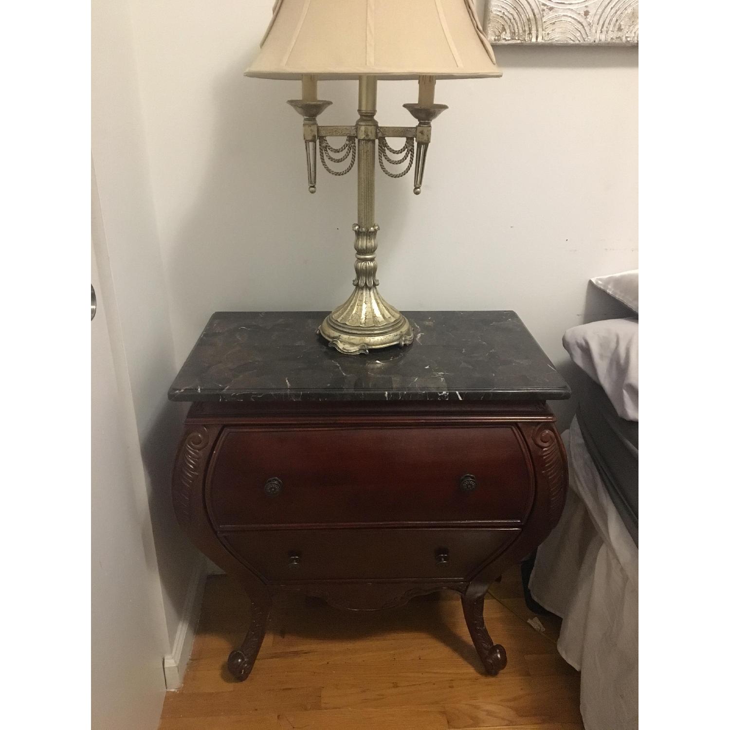 Bombay Company Marble Top Side Chest - image-1