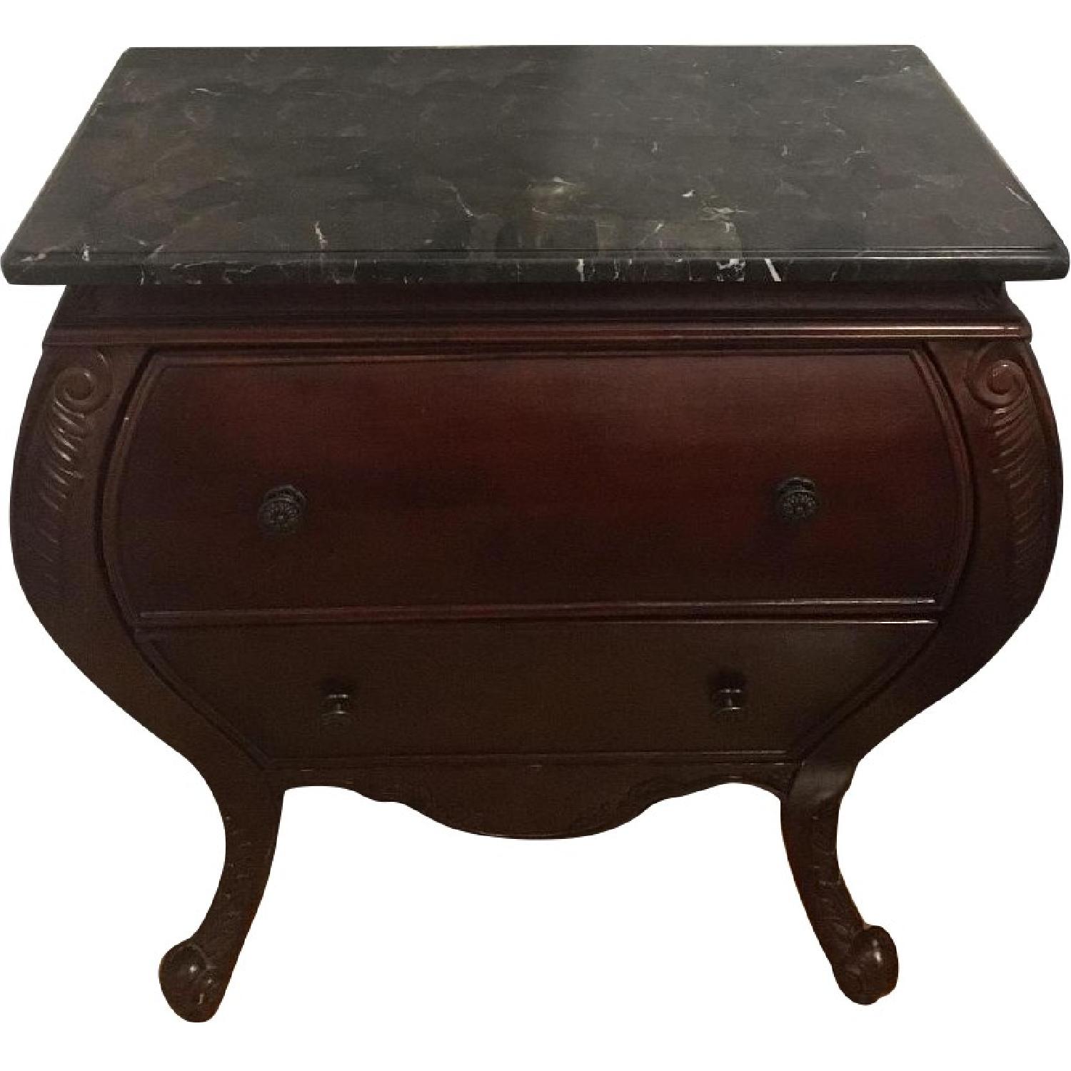 Bombay Company Marble Top Side Chest AptDeco