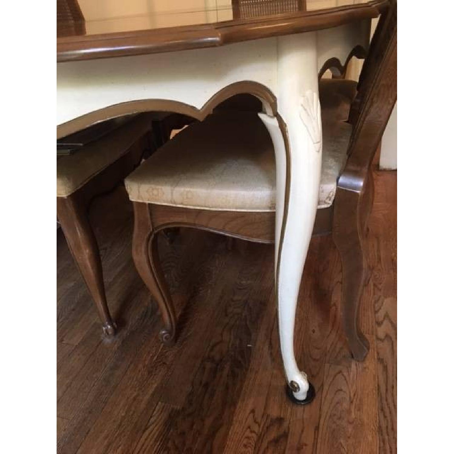 Vintage French Provincial Dining Table w/ 6 Chairs - image-2