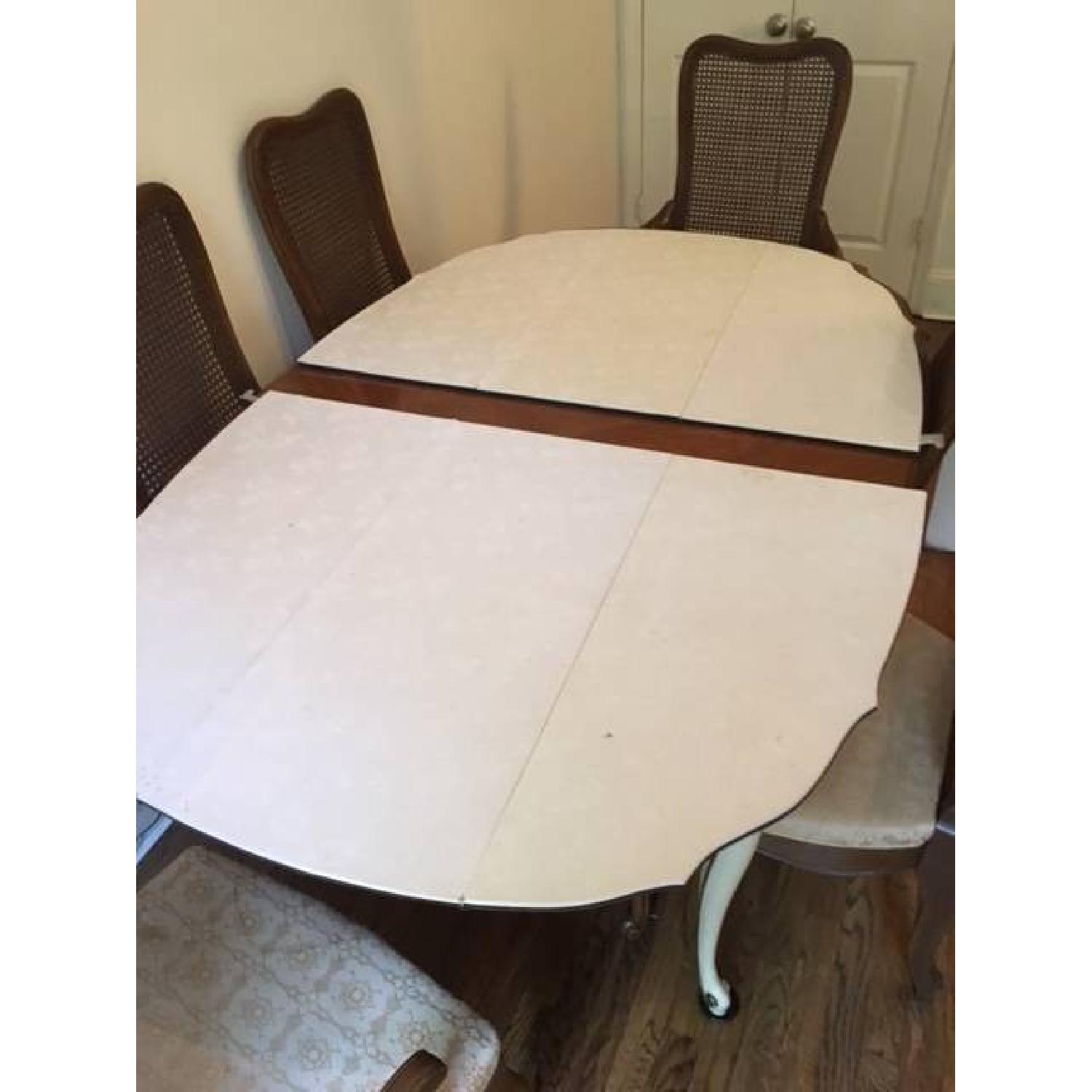 Vintage French Provincial Dining Table w/ 6 Chairs - image-7