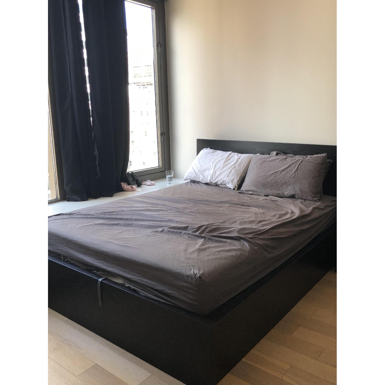 Ikea Malm Queen Size LiftTop Storage Bed AptDeco