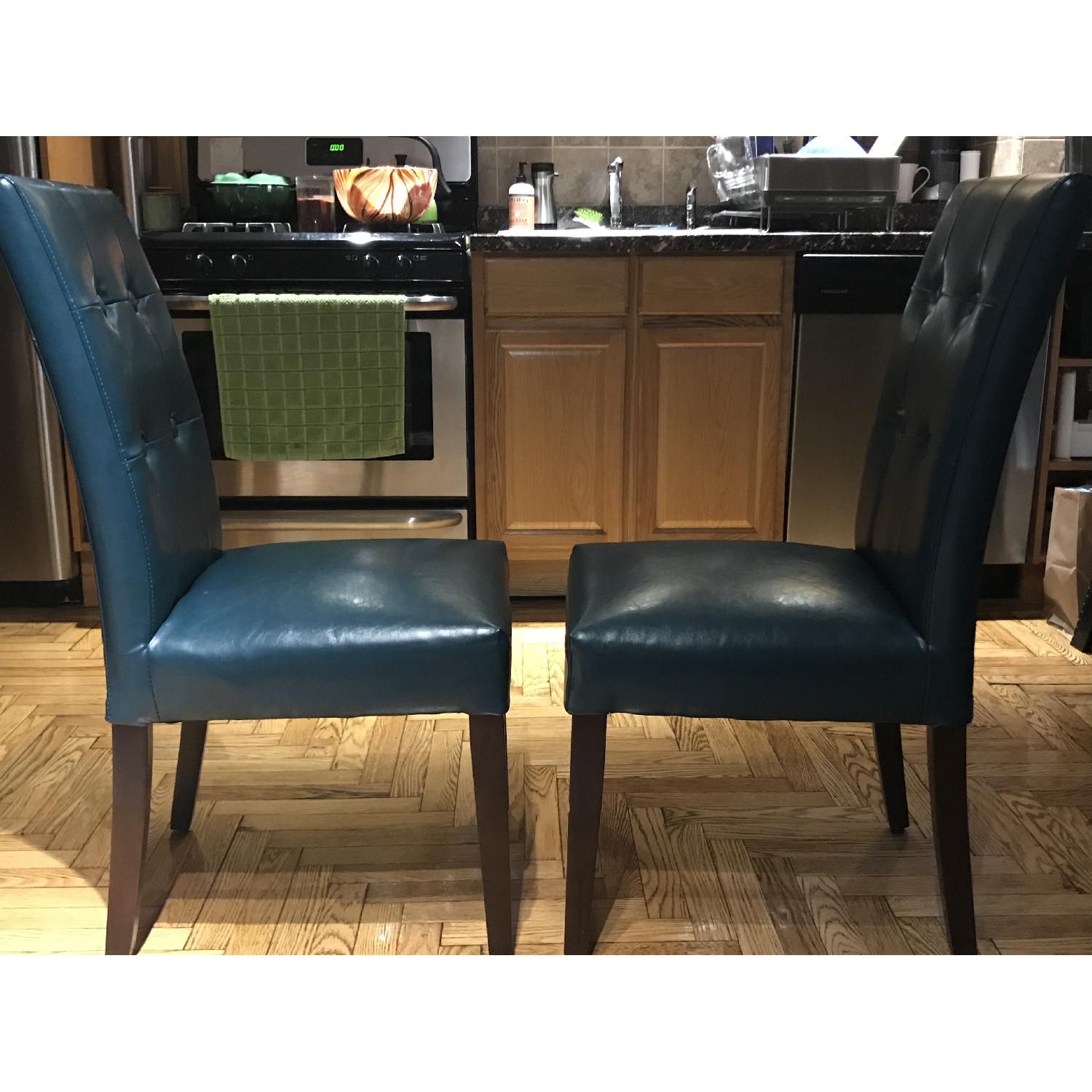 Pier 1 Mason Collection Teal Dining Chairs - image-5