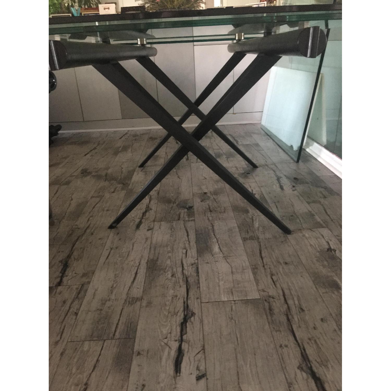 Maurice Villency Glass Rectangular Dining Table - image-3
