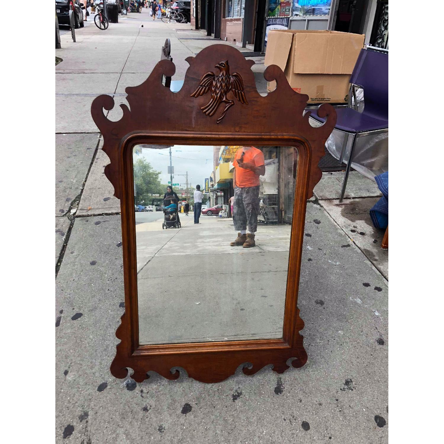 Antique Mahogany Wall Mirror - image-4
