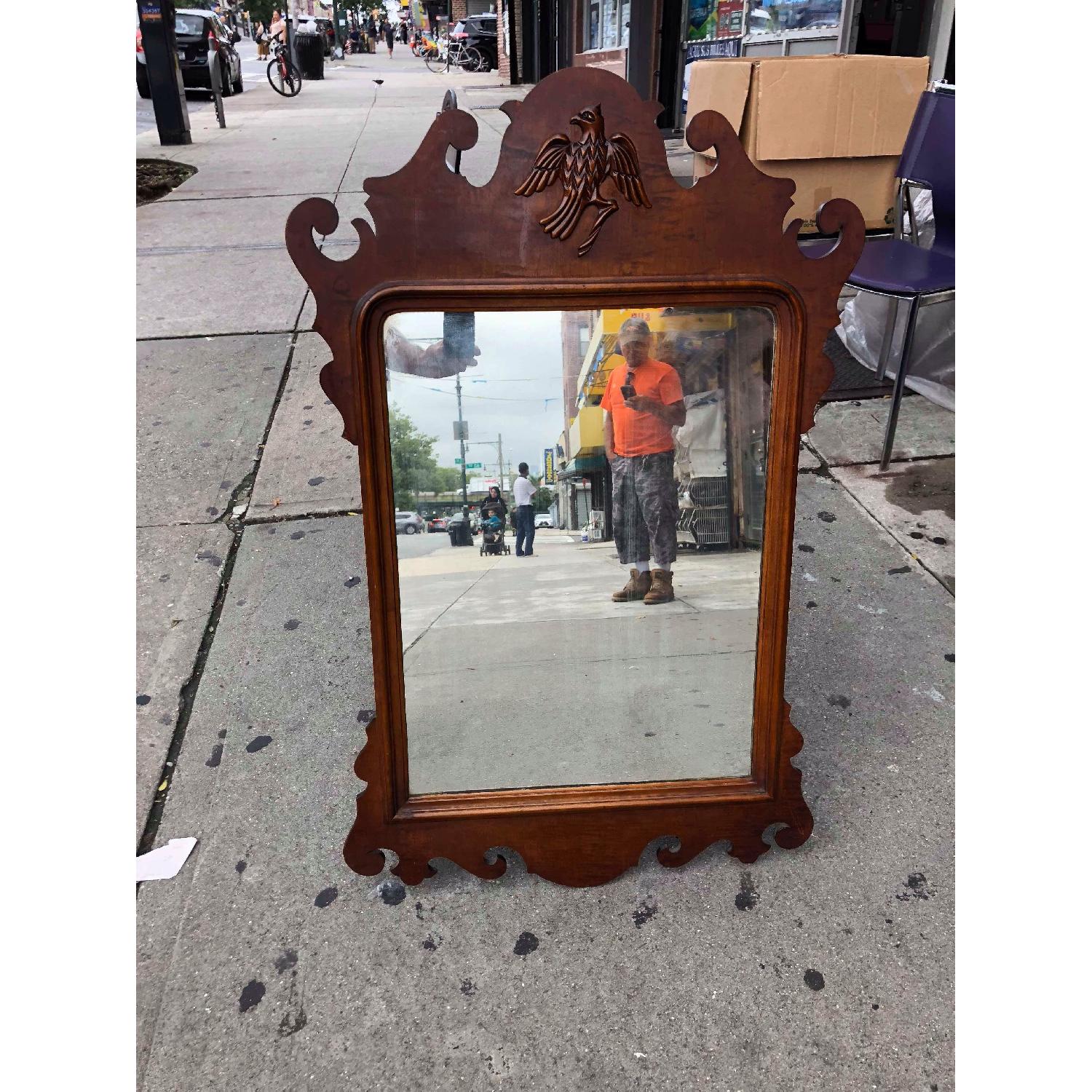 Antique Mahogany Wall Mirror - image-5