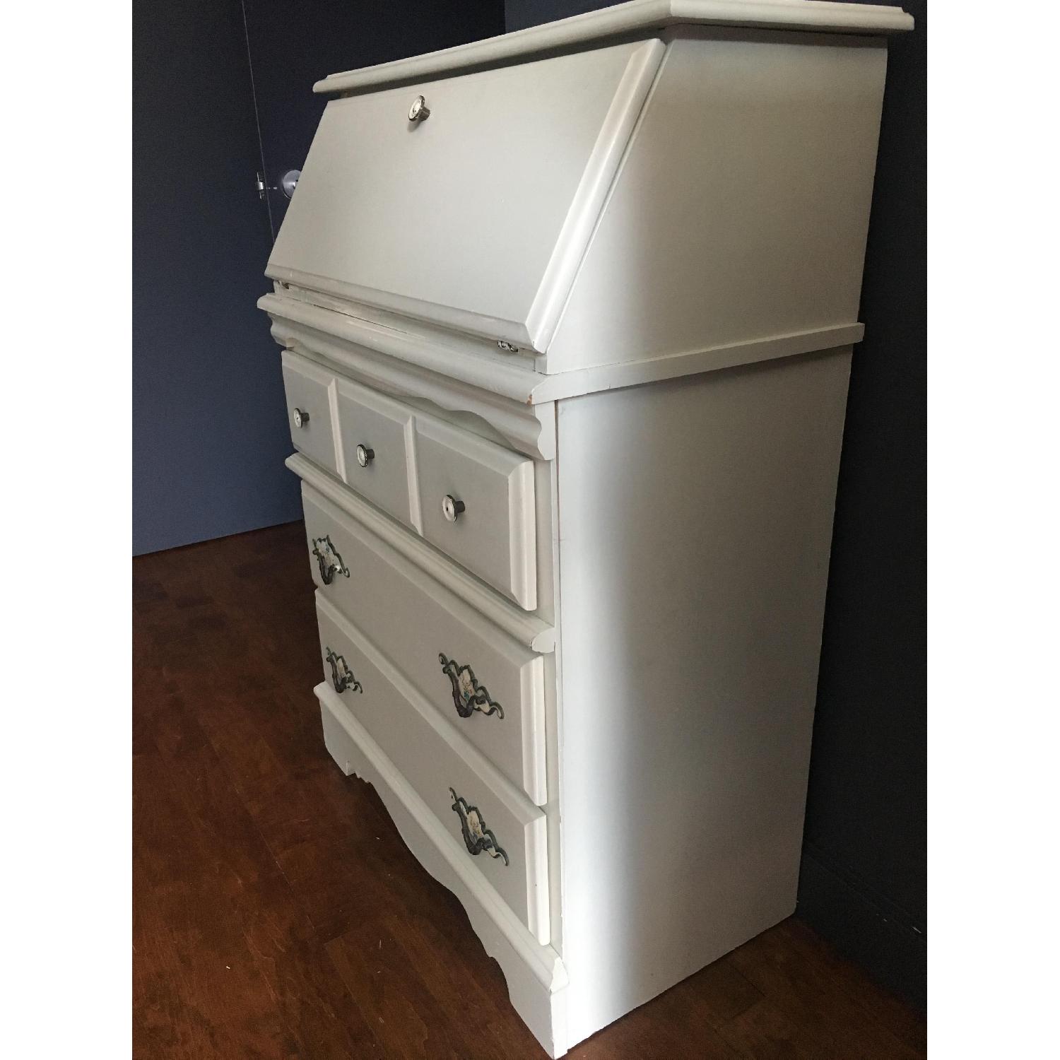 Vintage Shabby Chic Secretary Desk w/  Drawers - image-3