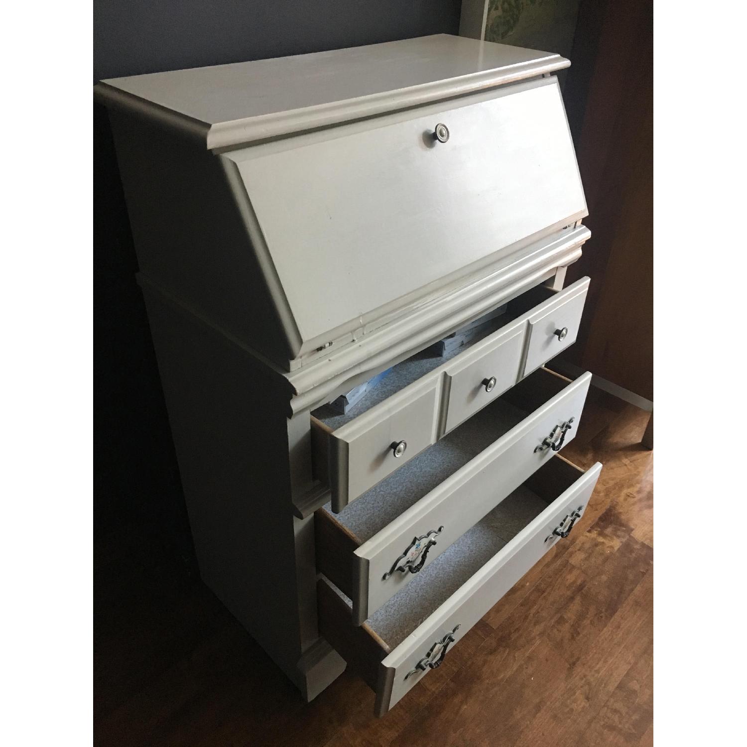 Vintage Shabby Chic Secretary Desk w/  Drawers - image-4
