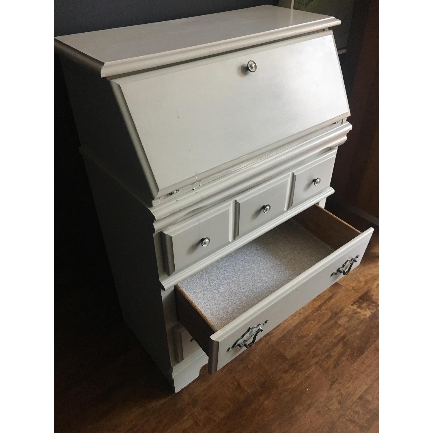 Vintage Shabby Chic Secretary Desk w/  Drawers - image-6