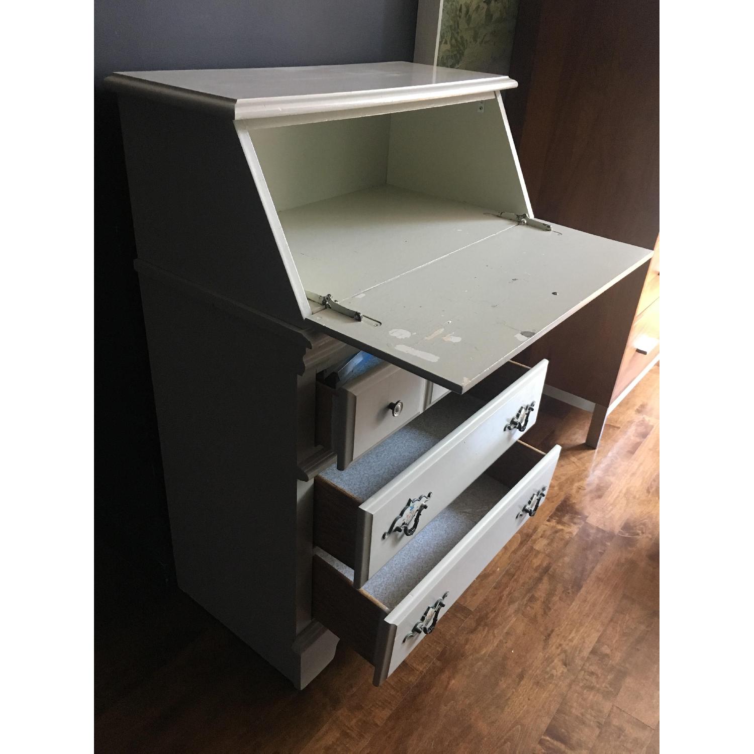 Vintage Shabby Chic Secretary Desk w/  Drawers - image-8
