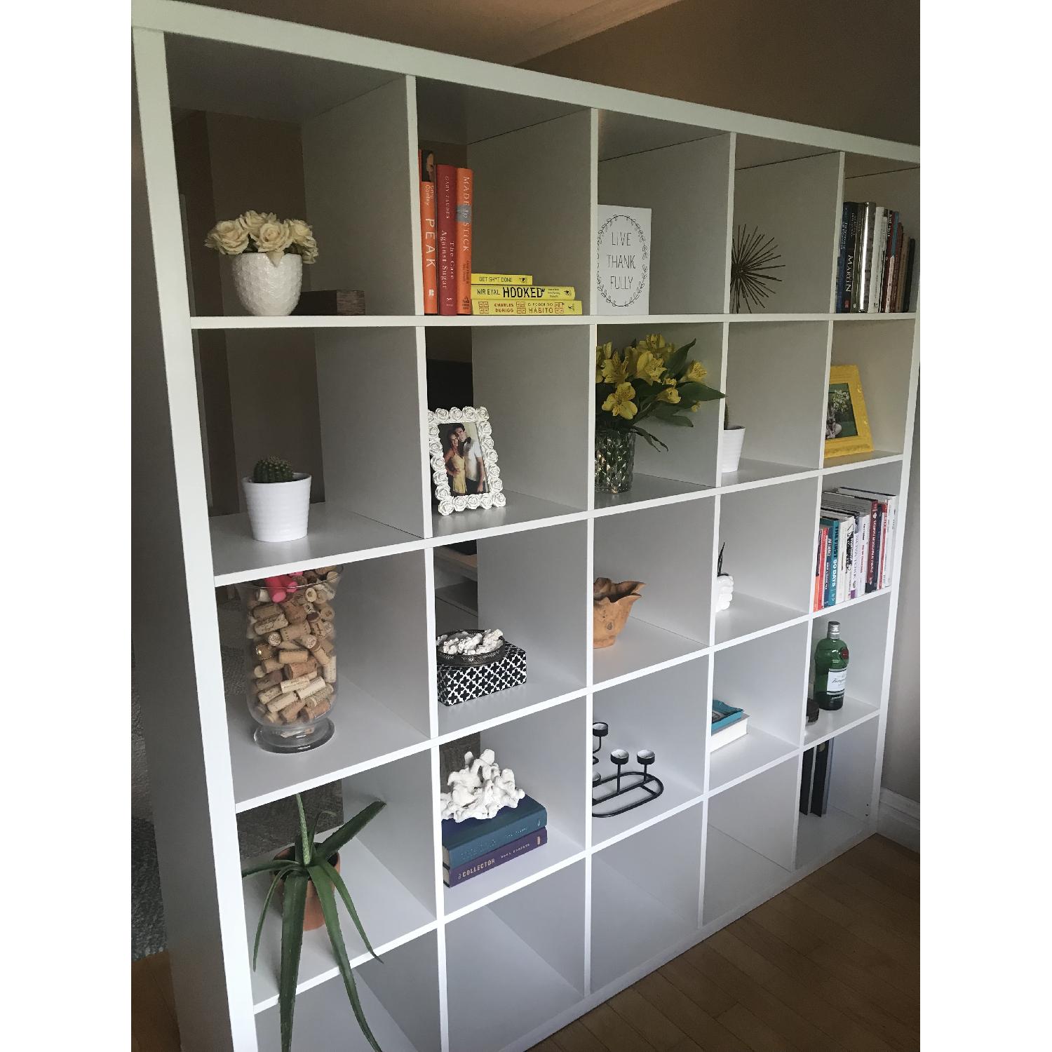 Ikea Kallax White Shelving Unit AptDeco