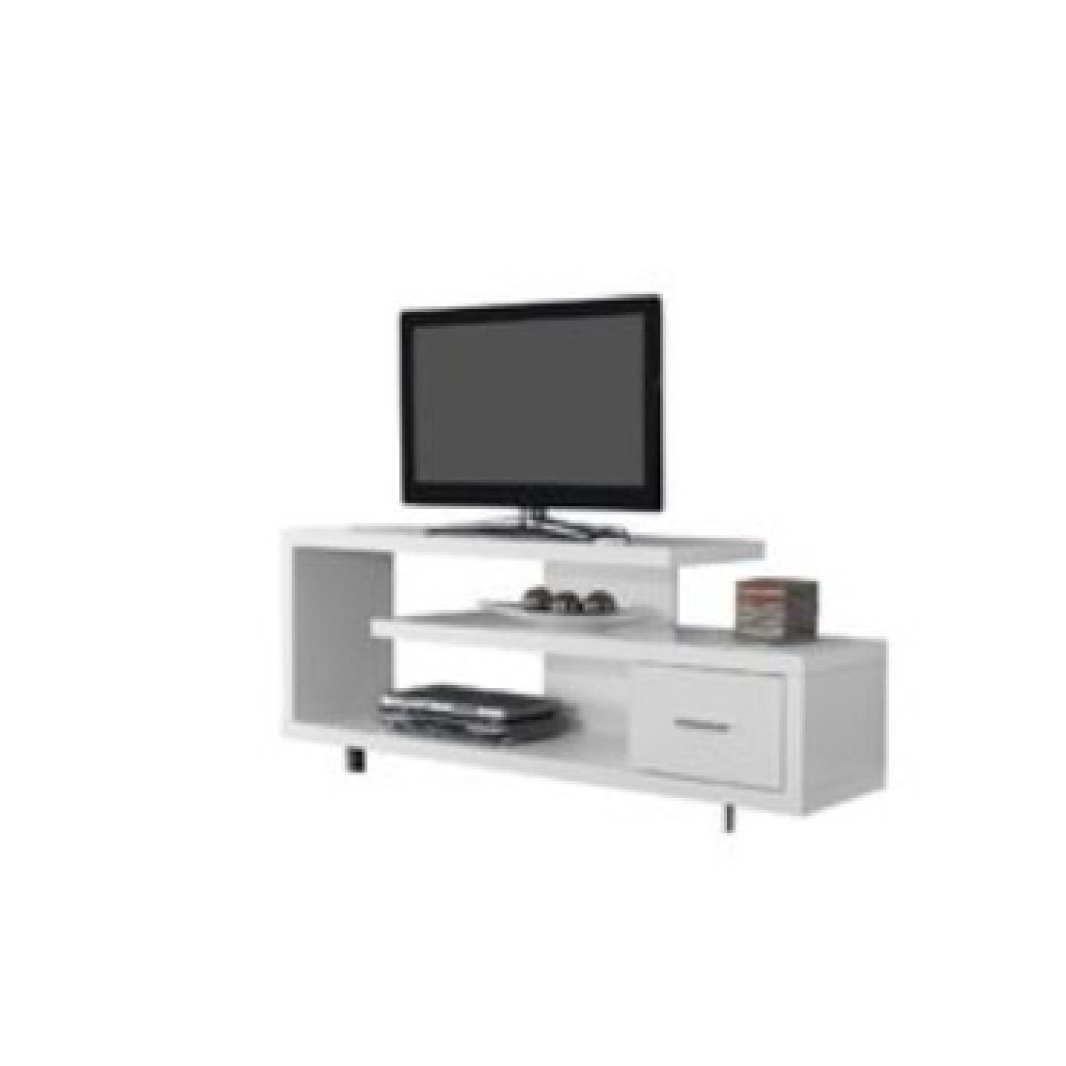 Modern White TV Stand AptDeco