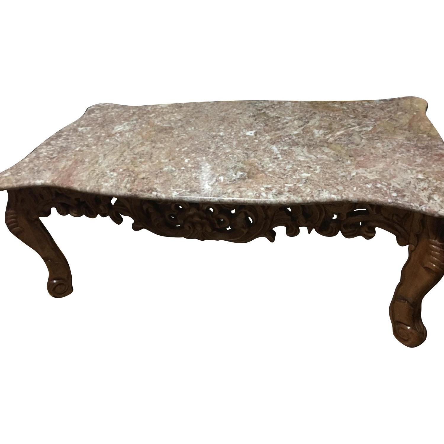 Marble Top Coffee Table - image-0