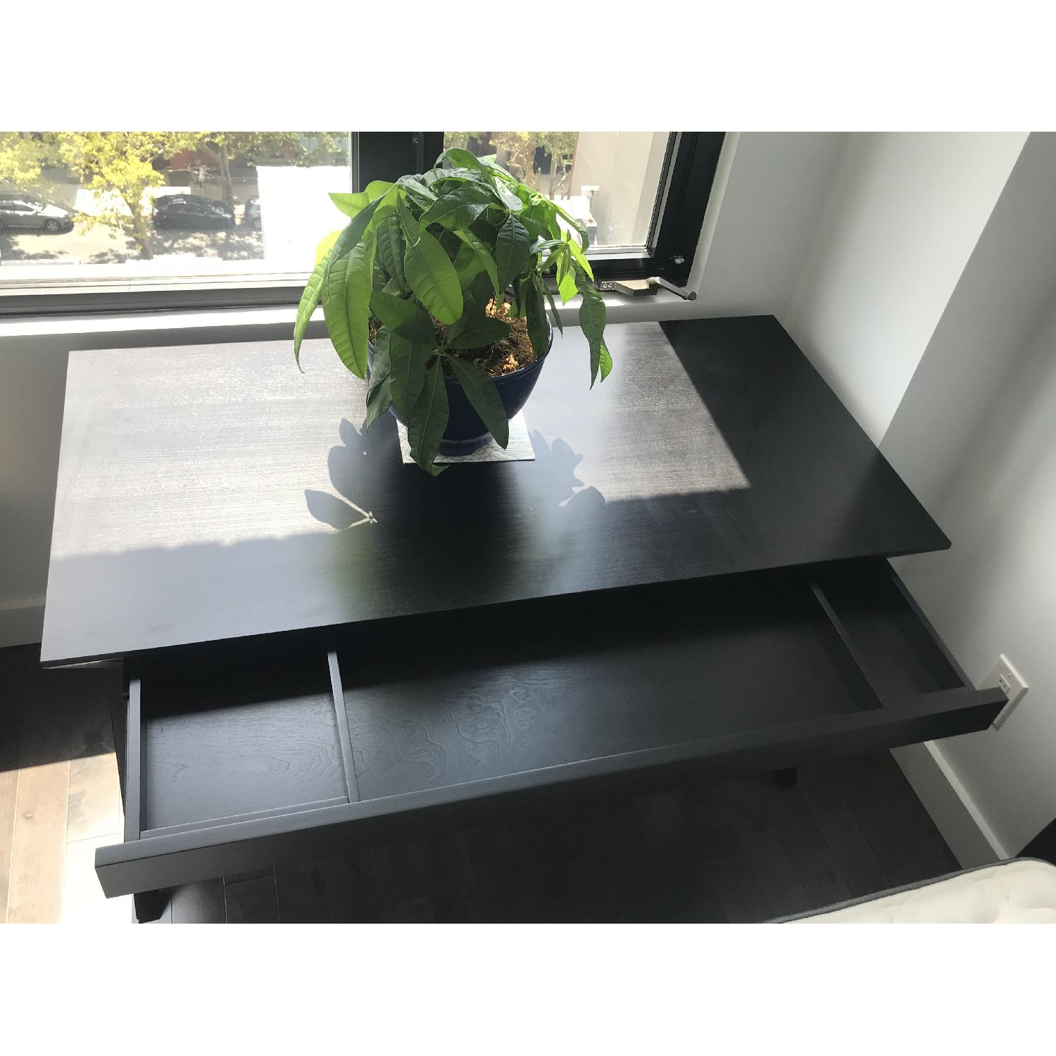 Crate & Barrel Spotlight Ebony X Leg Desk - image-2