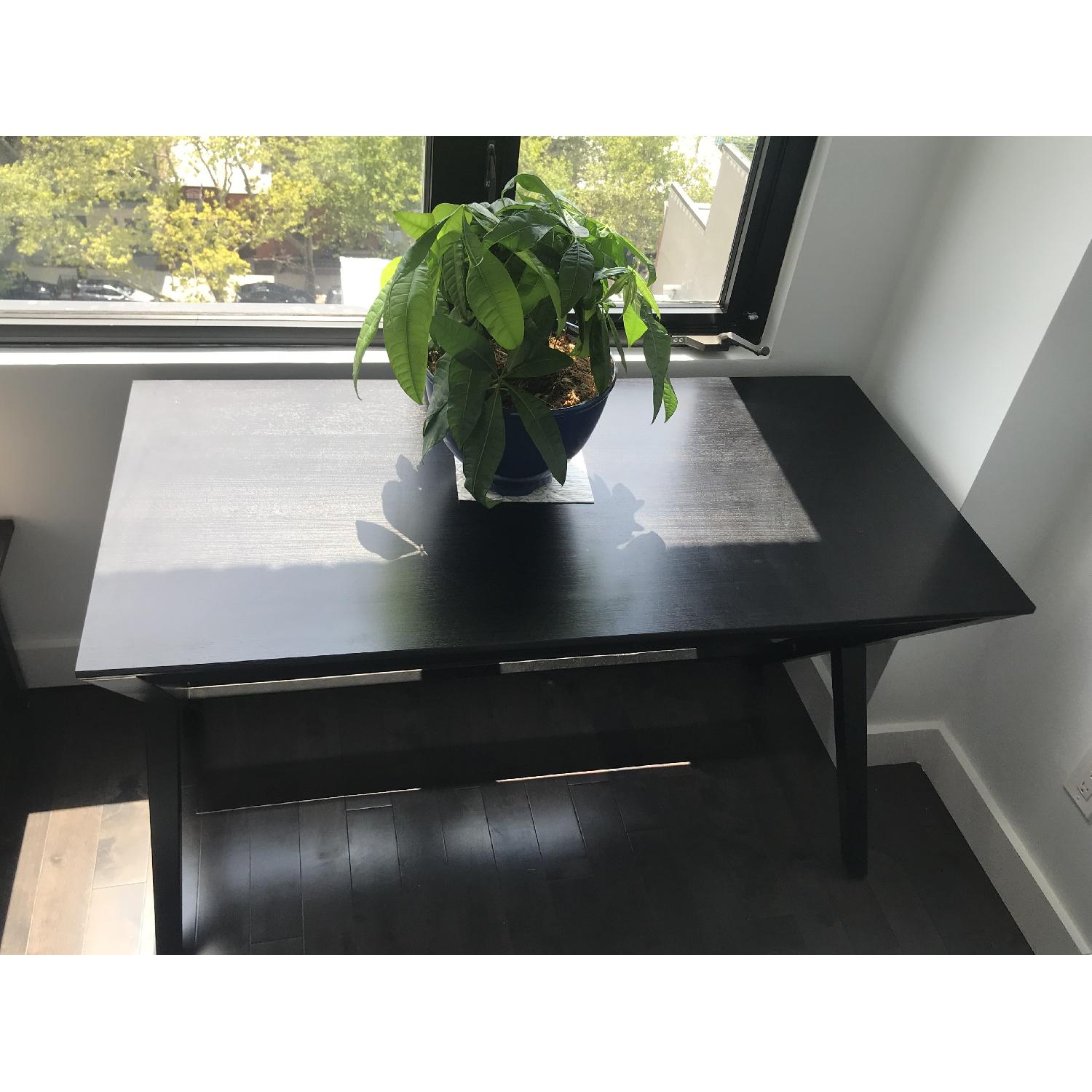 Crate & Barrel Spotlight Ebony X Leg Desk - image-3