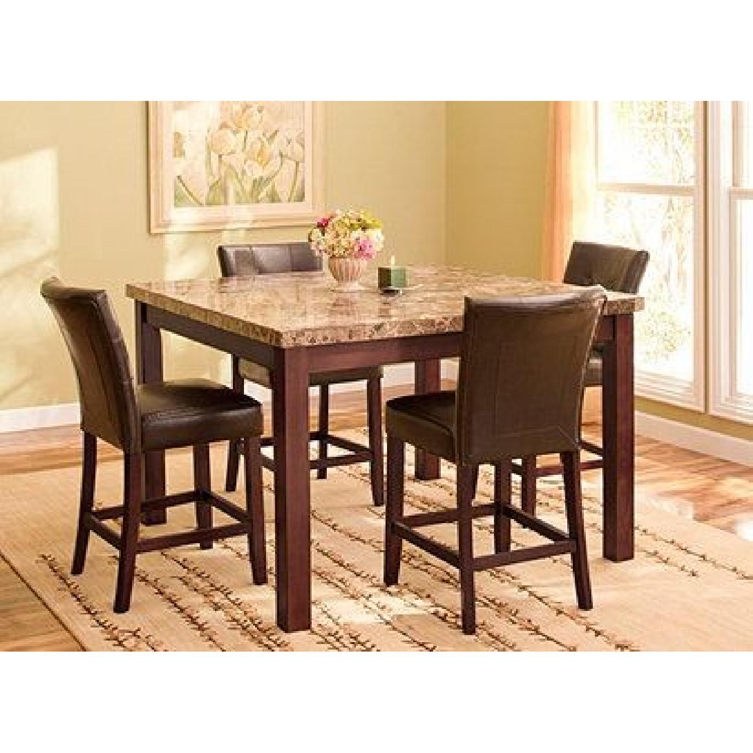 Raymour & Flanigan Marble Dining Table w/ 4 Chairs - image-4