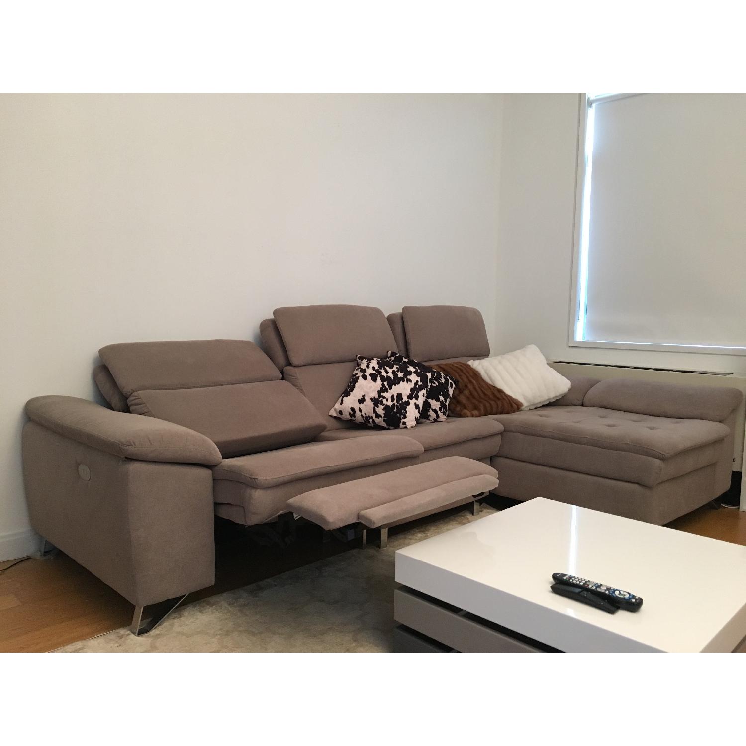 Modern 3-Piece Sectional Sofa w/ Electric Recliner - image-5