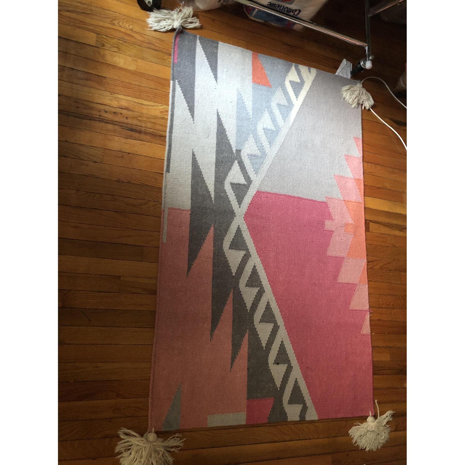 West Elm Macaroon Pink Sivas Kilim Rug - image-2