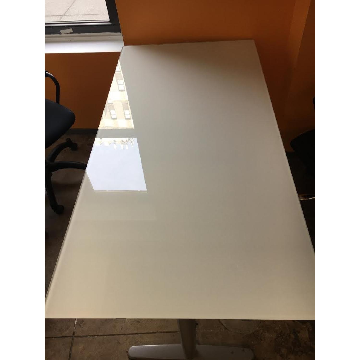 Ikea Adjustable-Height Glass Top Desk - image-4