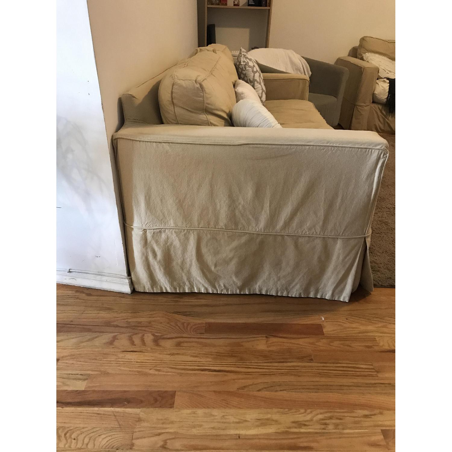 Arhaus Slipcovered Apartment Size Sofa - image-4