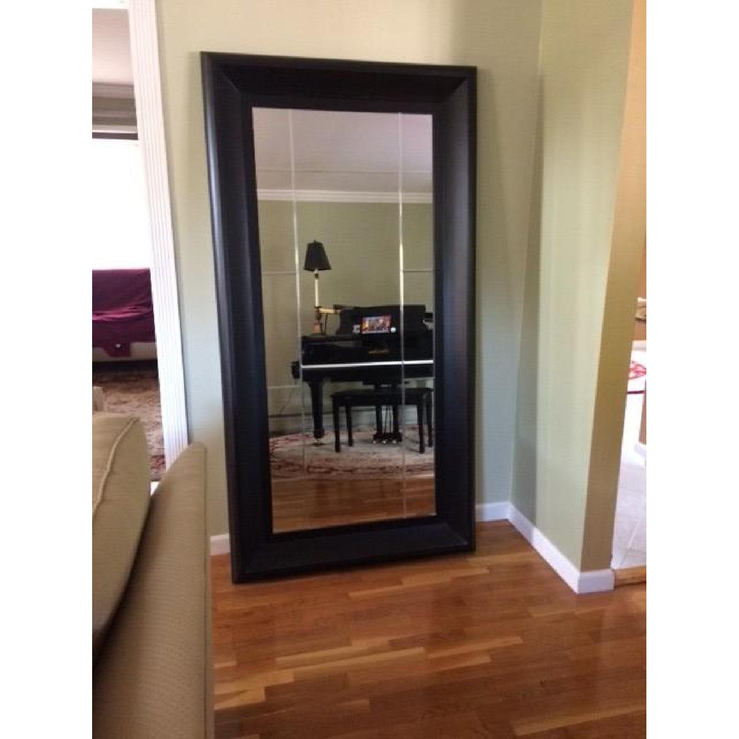 Ballard Designs Black Beveled Floor Mirror - image-2