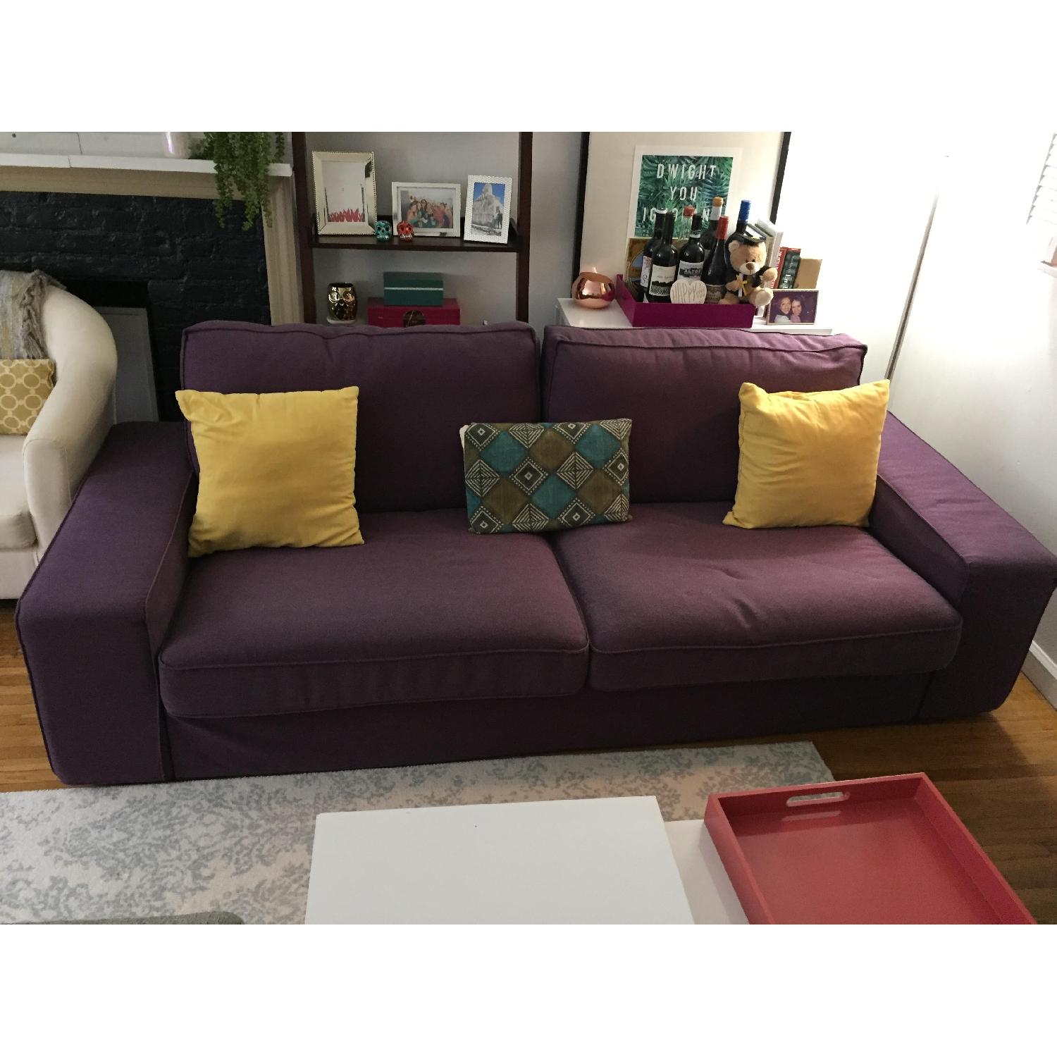 Ikea Kivik Dansbo Purple Red-Lilac Sofa - image-1