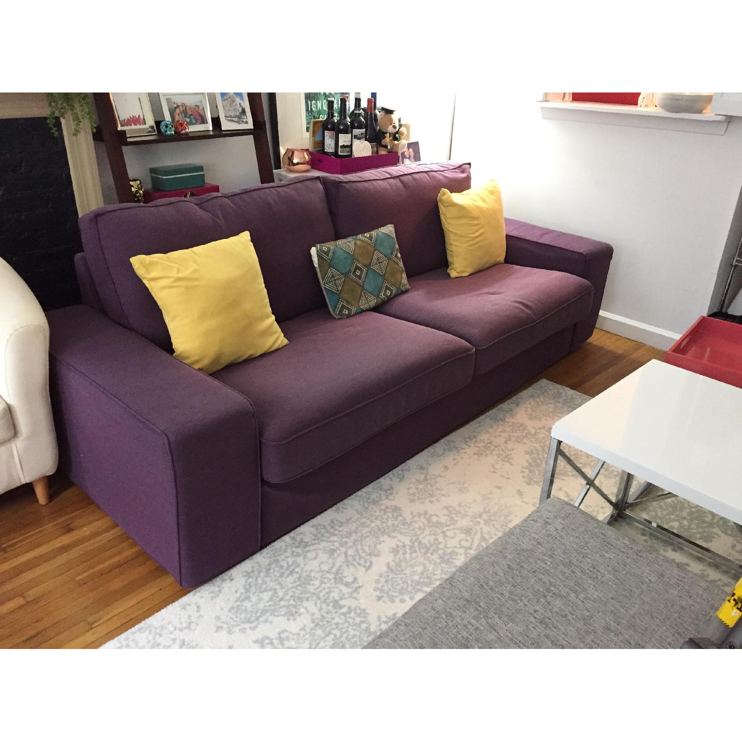 Ikea Kivik Dansbo Purple Red-Lilac Sofa - image-3