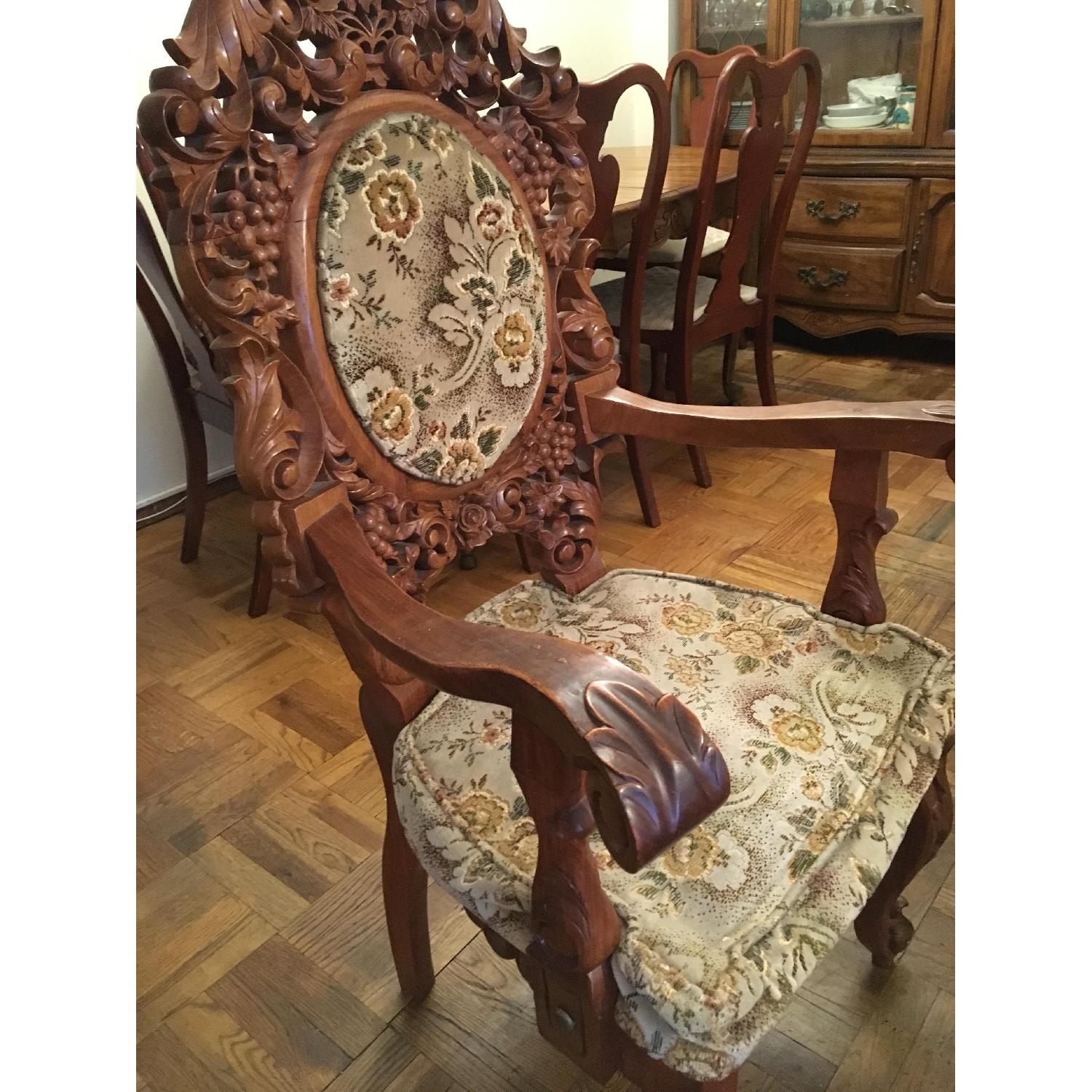 Custom Carved Wood Accent Chairs AptDeco