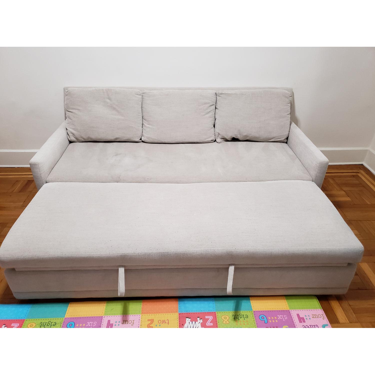 Crate & Barrel Reston Queen Trundle Sleeper Sofa - image-5