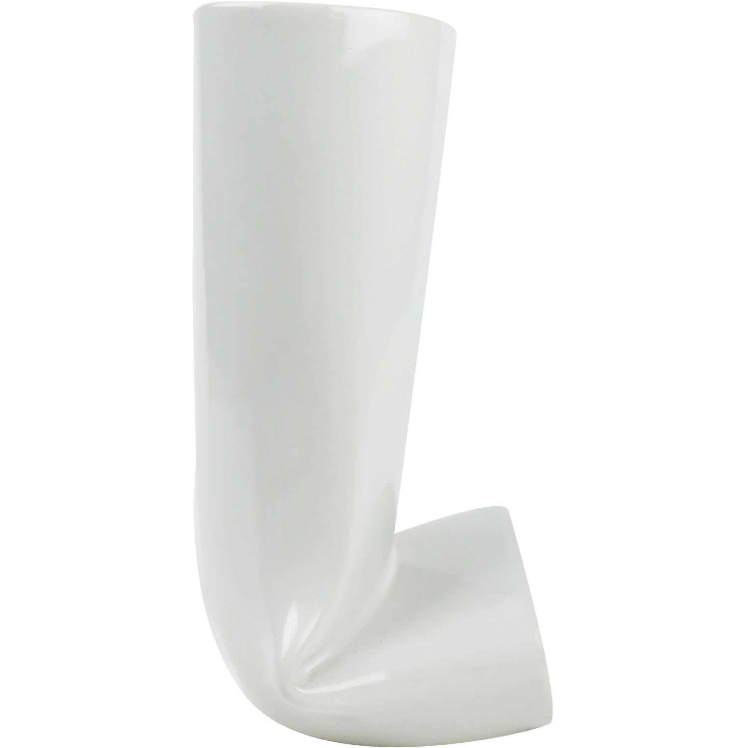 White Folded Ceramic Vase - image-1