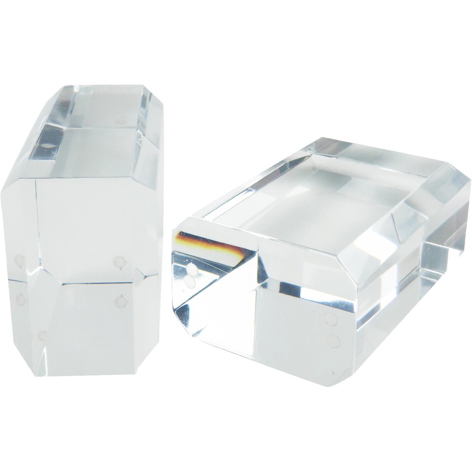 Ritts Co. of Los Angeles Astrolite Lucite Faceted Bookends - image-7