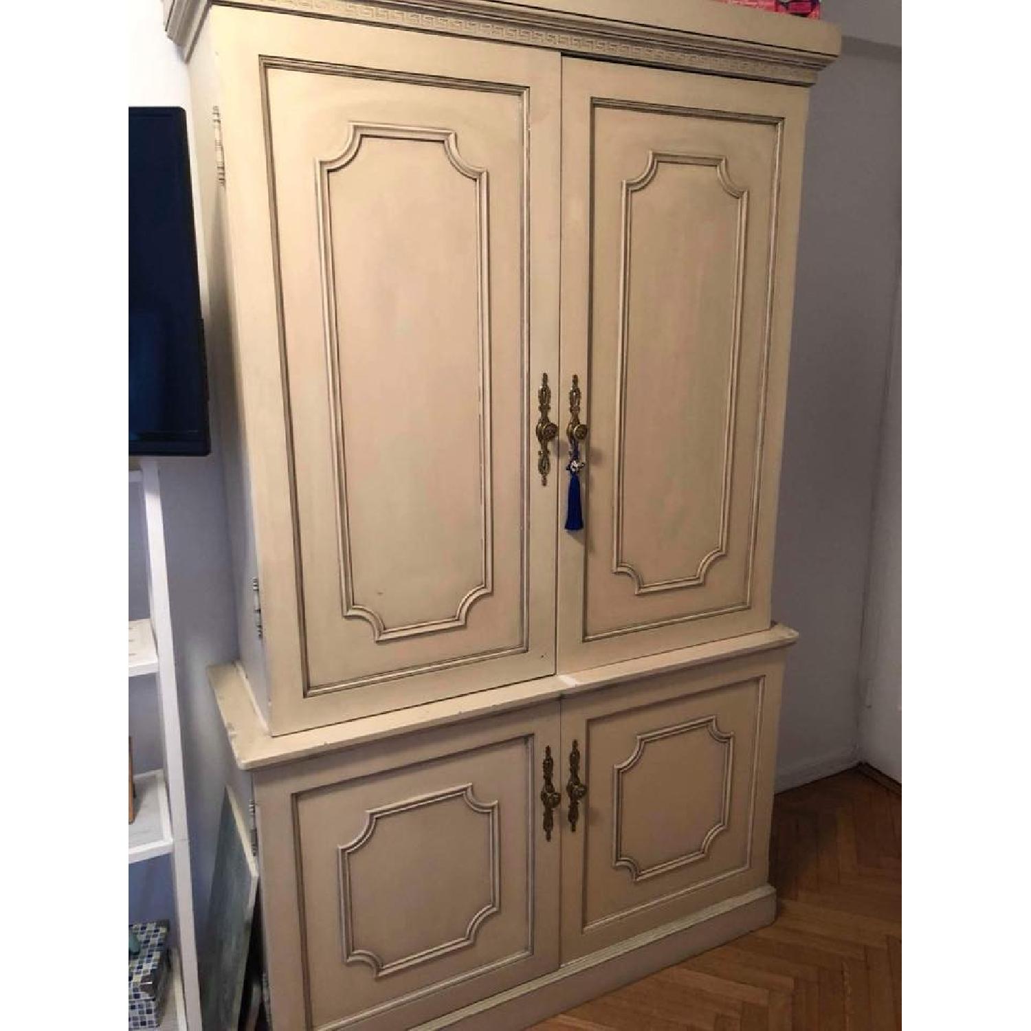 Antique Shabby Chic Armoire - image-1