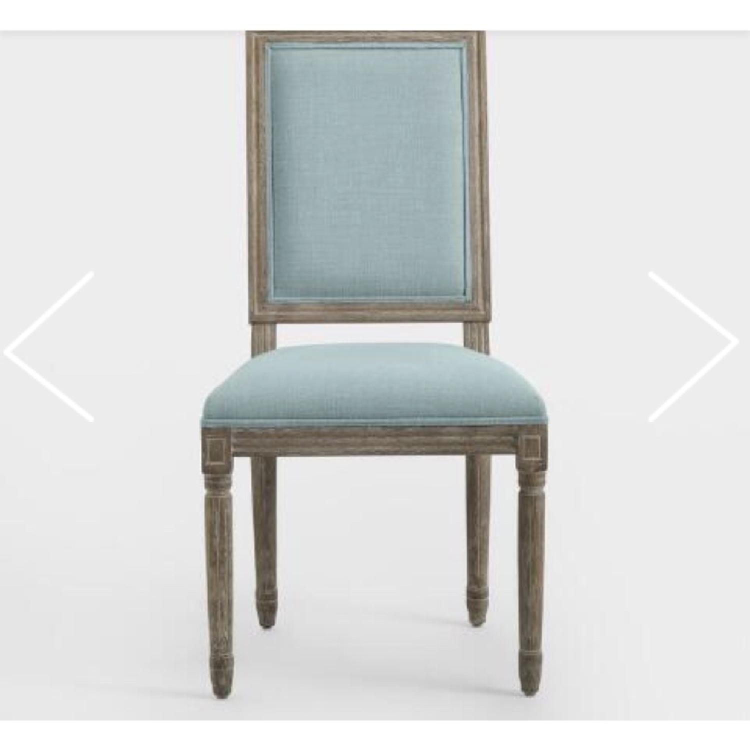 World Market Square Back Blue Paige Dining Chairs AptDeco