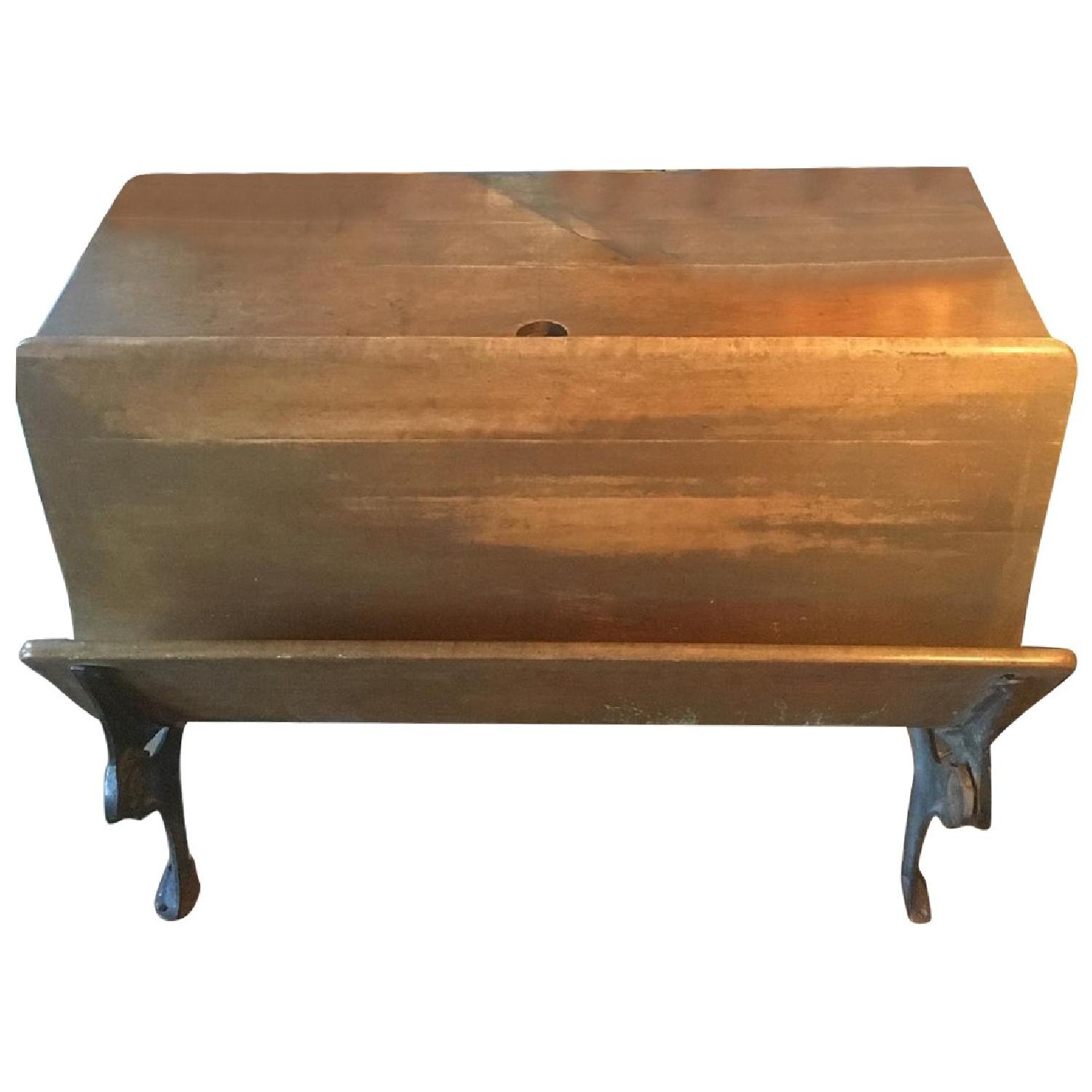 Sears Roebuck Antique 11910 Double School Desk/Bench AptDeco