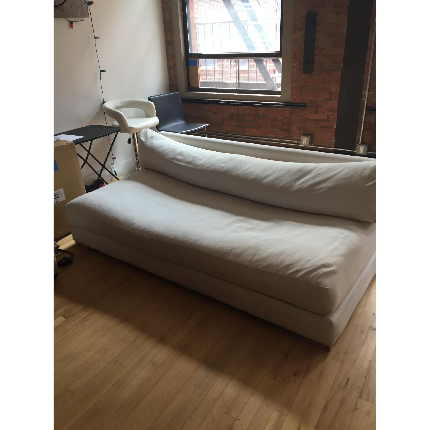 CB2 Piazza White Sofa - image-1